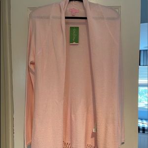 NWT Lilly Pulitzer pink Tatum cardigan sz Lg